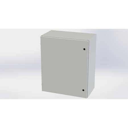 Saginaw Control & Engineering 1/4 Turn Latch Electrical Enclosures, 36 in H, 16 in D, 30 in W, NEMA 3R, 4, 12, 13, Carbon Steel SCE-36EL3016LPLG